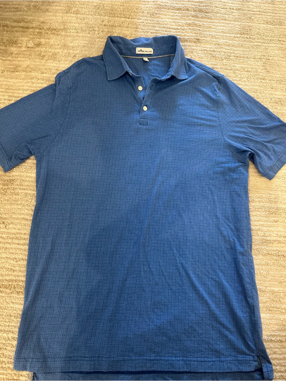 Peter Millar Indigo Textured Polo - Short Sleeve